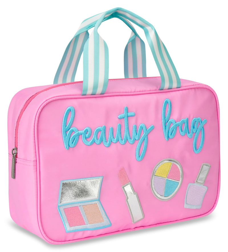 iscream 12.25" x 8.25" Nylon Double Handle Zippered Cosmetic Bag - Beauty Bag 12.25" x 8.25"