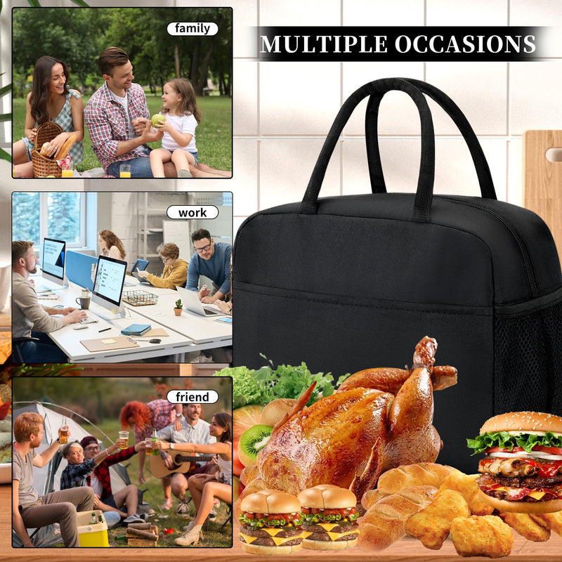 [Australia] - Lunch Bag Women/Men Lunch Box Women/Men (black) Black 