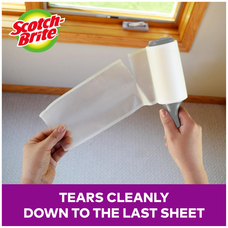 [Australia] - Scotch-Brite Pet Extra Sticky Lint Rollers, 4 Rollers, 48 Sheets Per Roller, 192 Sheets Total 4 Rollers, 192 Sheets 