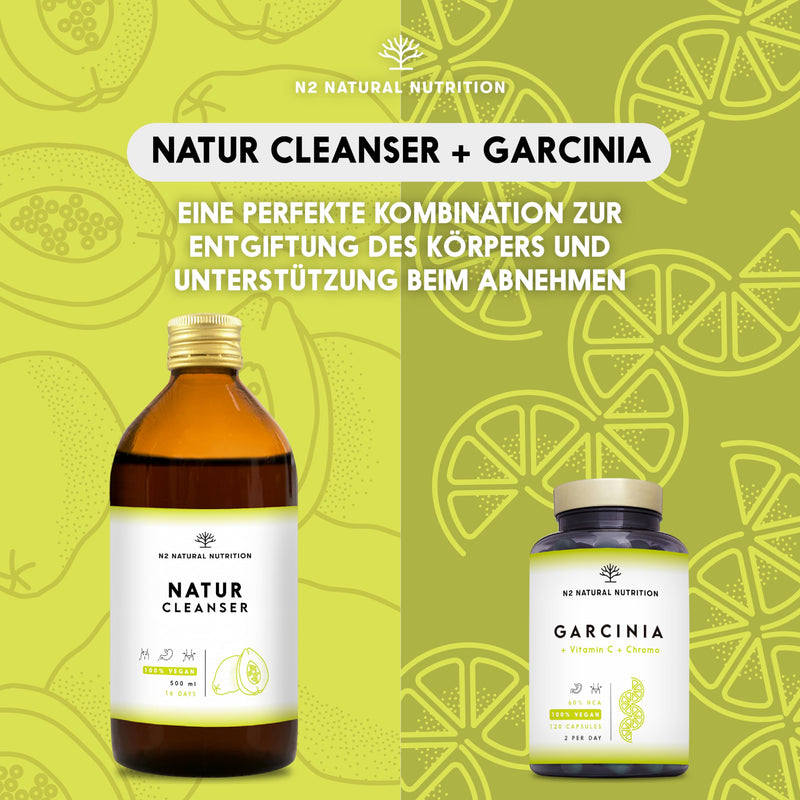 [Australia] - NATURE CLEANSER Liquid 500ml 12 highly efficient natural plants | Natural & Body Detox & Green Tea Guarana Papaya Dandelion Orthosiphon Vegan N2 Natural Nutrition 500 ml (Pack of 1) 