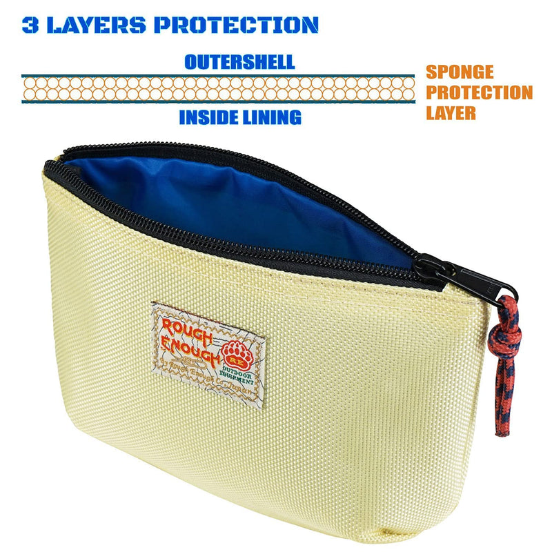 Rough Enough Travel Pouch Small Makeup Bag for Purse Cable Organizer Bundle Set