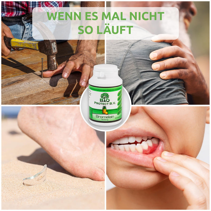 [Australia] - Bromelain 500 mg (2,000 F.I.P.) 120 capsules - Vegan without fillers and additives - 2000 GDU/g = 4000 F.I.P./g - Bio Protect - Pineapple Enzyme WITHOUT ADDITIVES! 