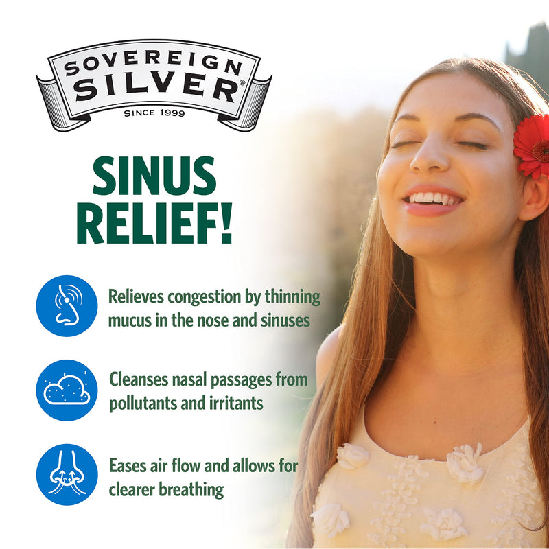 [Australia] - Sovereign Silver Bio-Active Colloidal Silver Hydrosol for Immune Support - 10ppm - 2oz - Nasal Spray - Pack of 2 