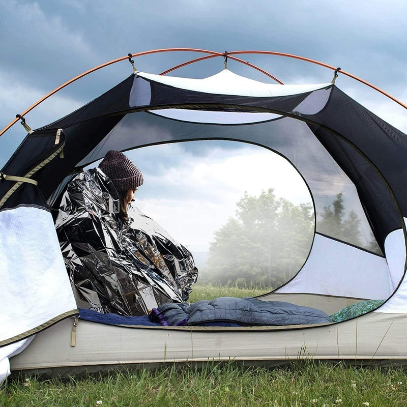 [Australia] - Pack of 4 rescue blankets 210 cm x 130 cm, rescue blanket gold silver, rescue blankets, rescue foil, emergency blanket, emergency blanket, first aid blanket silver gold, for first aid emergencies 