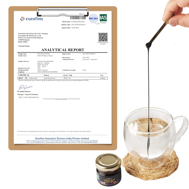 [Australia] - Satthwa Pure Himalayan Shilajit Resin High Potency for Men & Women - 85+ Trace Minerals - 75%+ Fulvic Acid - 50 Servings for Energy Boost & Immune Support - Lab Test Report - 20g (0.7oz) 