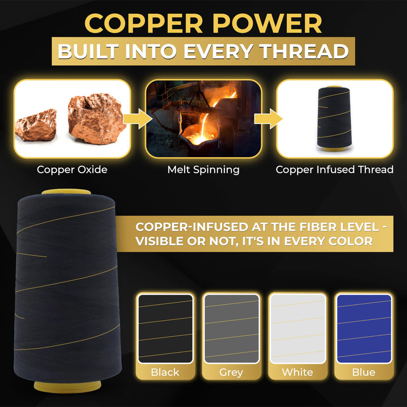 CopperJoint Running Calf Compression Sleeve Women – Easy-On Footless Calf Compression Sleeves for Men, Support Mens Leg Sleeves for Runners, Basketball, Sports, Copper Infused Nylon - Grey, Large