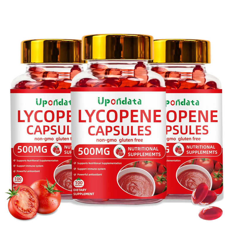 [Australia] - Lycopene Capsules - 500mg /100 Softgels Natural Tomato Extract Organic Complex Formula Supplement - Gluten-Free, Non-GMO (1 Pack) 1 