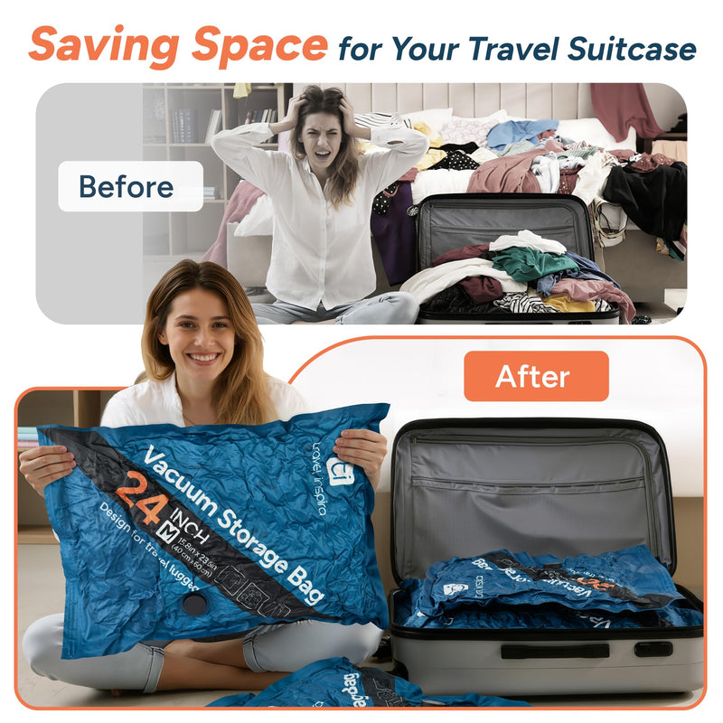 travel inspira Travel Essentials Kit: Luggage Scale + Oxofrd 9 Pack Vacuum Storage Bags