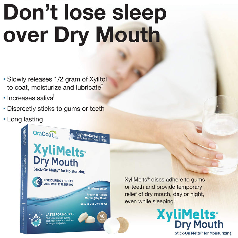 [Australia] - Oracoat Xylimelts Oral adhering Discs, Slightly Sweet (Pack of 4), 40 Count 