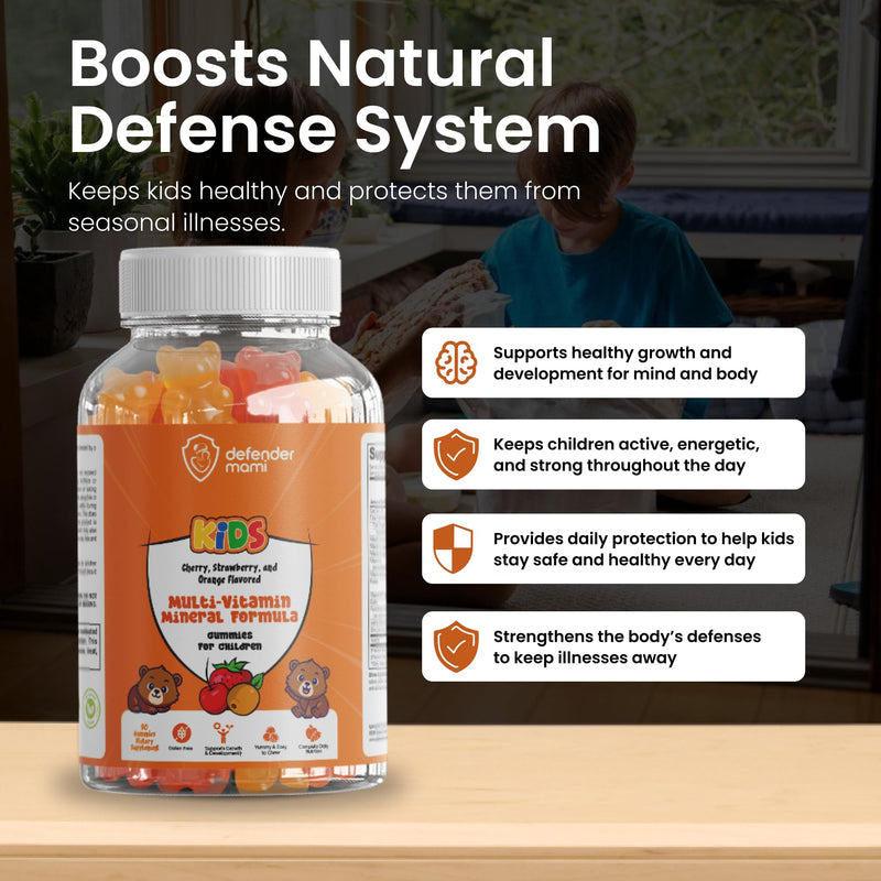 Kids Vitamin Gummies – Multivitamin & Mineral Formula, Non‑GMO · Gluten‑Free, 90 Count Chewables for Daily Immune, Growth & Bone Support