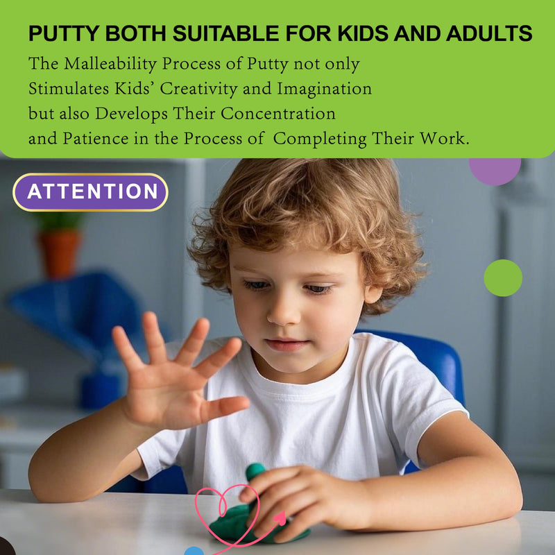 [Australia] - 6 Pack Theramandu Therapy Putty Kit, Hand Strengthening and Sensory Therapy Putty for Exercise & Stress Relief, Therapy Putty for Kids and Adults, 6 Different Resistances, 3 Ounces of Each Putty 