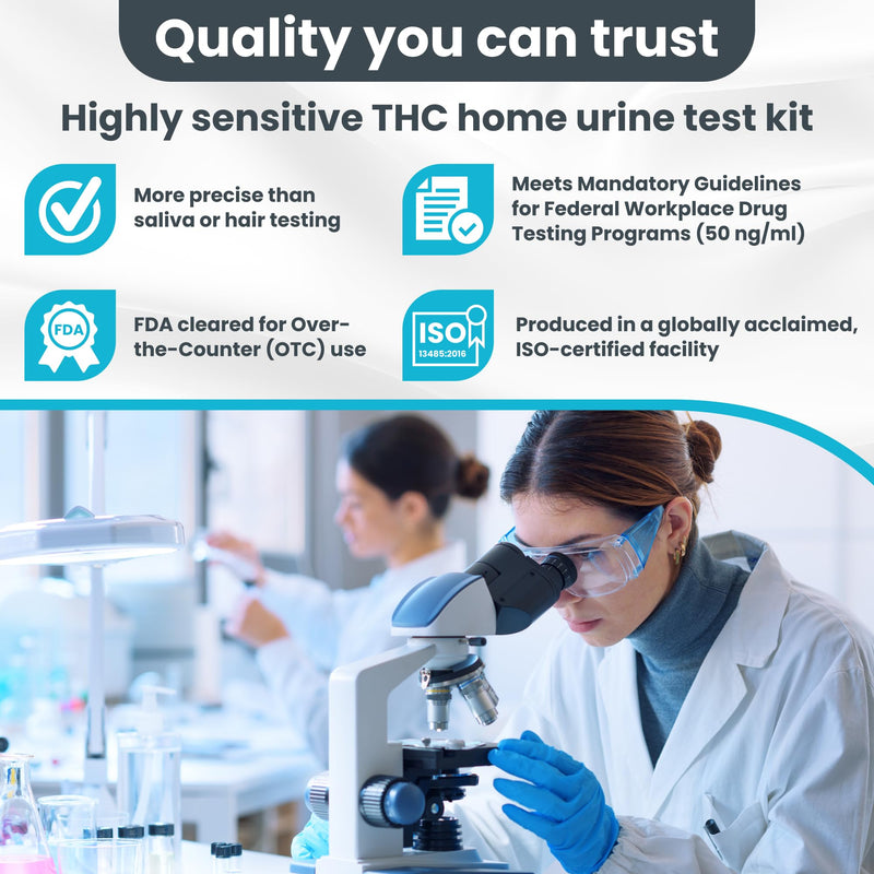 [Australia] - Highly Sensitive at Home Marijuana Drug Test Kit, THC Drug Test Kit Marijuana/Weed, THC Drug Test Urine, Easy Home Drug Test Marijuana/THC Substance Abuse, 7 THC Test Strips/Sticks, 50 ng/ml 