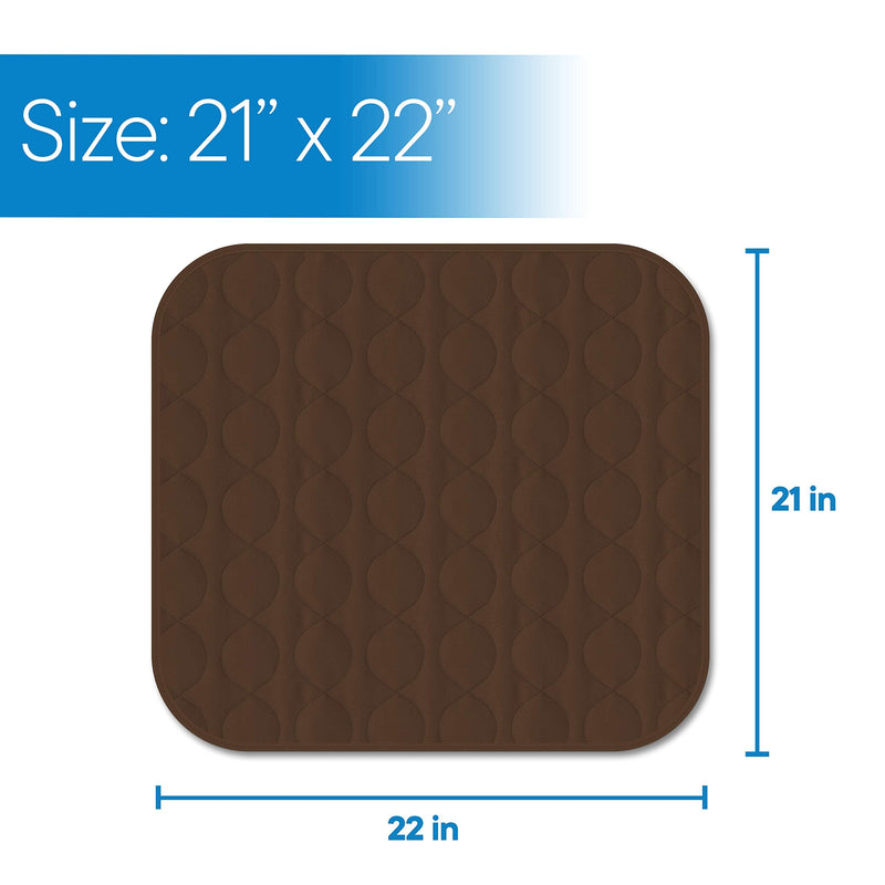 [Australia] - RMS Washable & Reusable Incontinence Chair Pad, Seat Protector & Bed Pad (Brown) Brown 