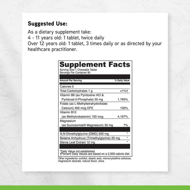 Little DaVinci Focus Chewable - Supplement to Support Behavior, Brain Health, and Immune Health for Kids* - With Vitamin B6, Folate, Vitamin B12, and More - Orange Flavor -Sugar-Free - 90 Tablets