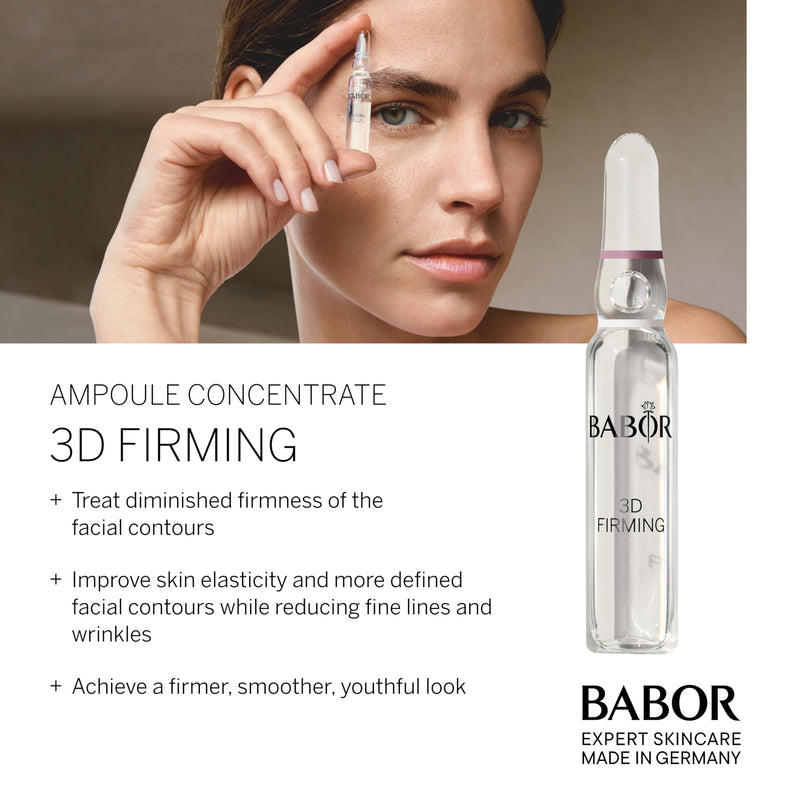 [Australia] - BABOR 3D Firming, anti-aging serum ampoules for the face, with hyaluronic acid for more firmness, vegan formula, ampoule concentrates, 7 x 2 ml market launch 2022 