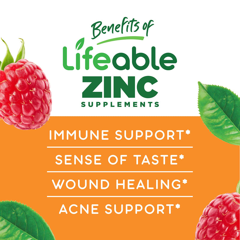 Lifeable Zinc 25mg Kids + Immune Support Kids, Gummies Bundle - Great Tasting, Vitamin Supplement, Gluten Free, GMO Free, Chewable Gummy