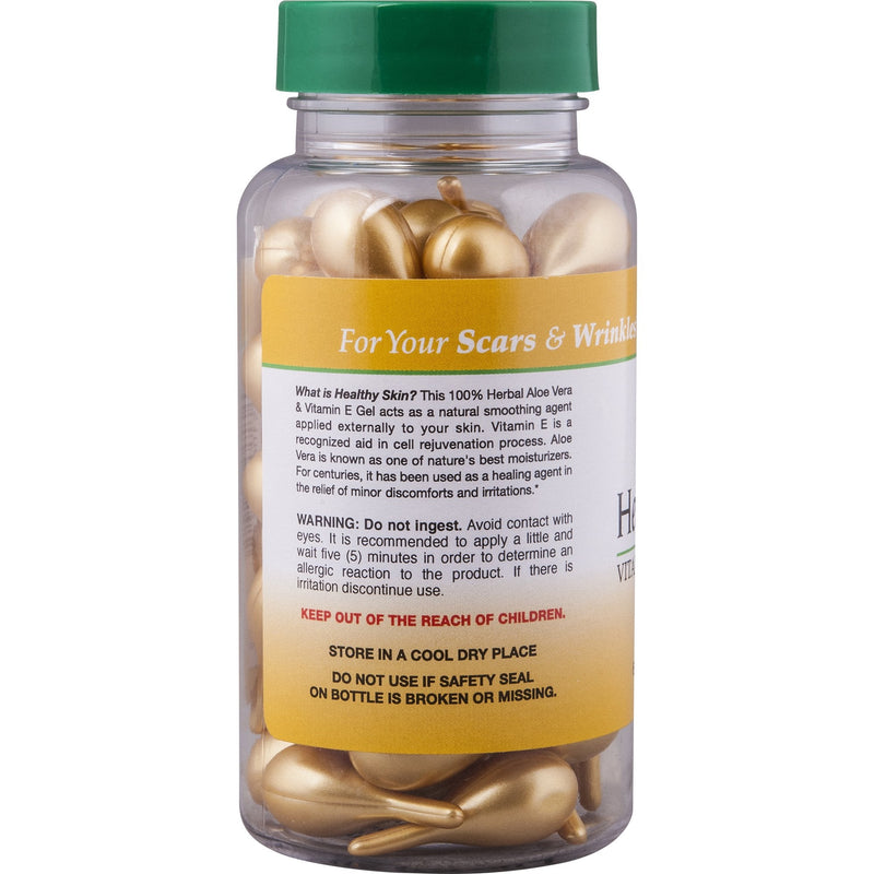Sanar Naturals Healthy Skin Vitamin E & Aloe Vera Lotion Capsules | Vitamin E & Aloe Vera Moisturizer Capsules, Face Serum & Body Lotion for Dry Skin, Travel Size Skin Care, 60 Ampoules 60 Count (Pack of 1)