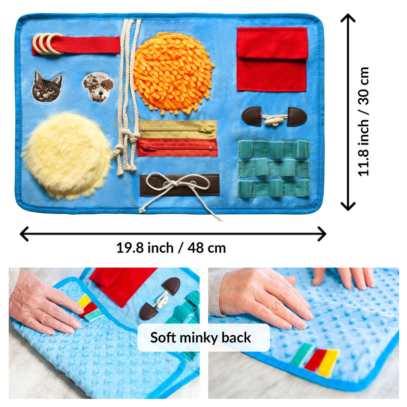 ODOXIA Fidget Blanket for Dementia | Calming & Comforting Dementia Activities for Seniors | Dementia Products for Elderly | Dementia Blanket | Helps Alzheimer’s, Dementia, Asperger’s, Anxiety