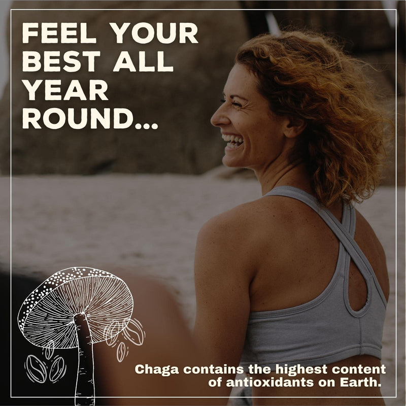 ● Premium Siberian Chaga Mushrooom Capsules ● 10% Beta-D-Glucans ● 10:1 Concentrate ● No Fillers & Additives ● 60 Capsules ● 1 Month Supply