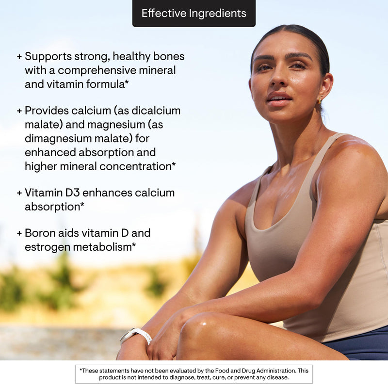 THORNE - Advanced Bone Support - Bone Health Supplement for Women & Men with Calcium, Magnesium, Vitamin D, B Vitamins, Folate & Boron* - Gluten, Dairy & Soy-Free - 120 Capsules