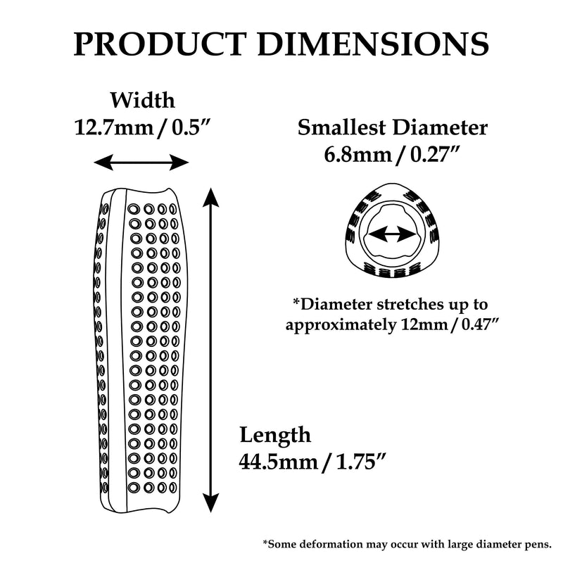 [Australia] - Chrome Cherry Omni Grip 6 Pack with Pen and Pencil Comfort Grips Black 
