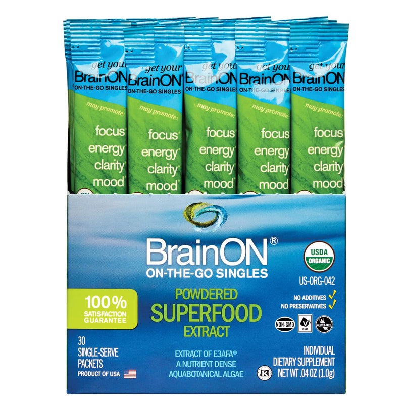 E3Live BrainOn On-The-Go-Singles, 30 Count, 1 Gram