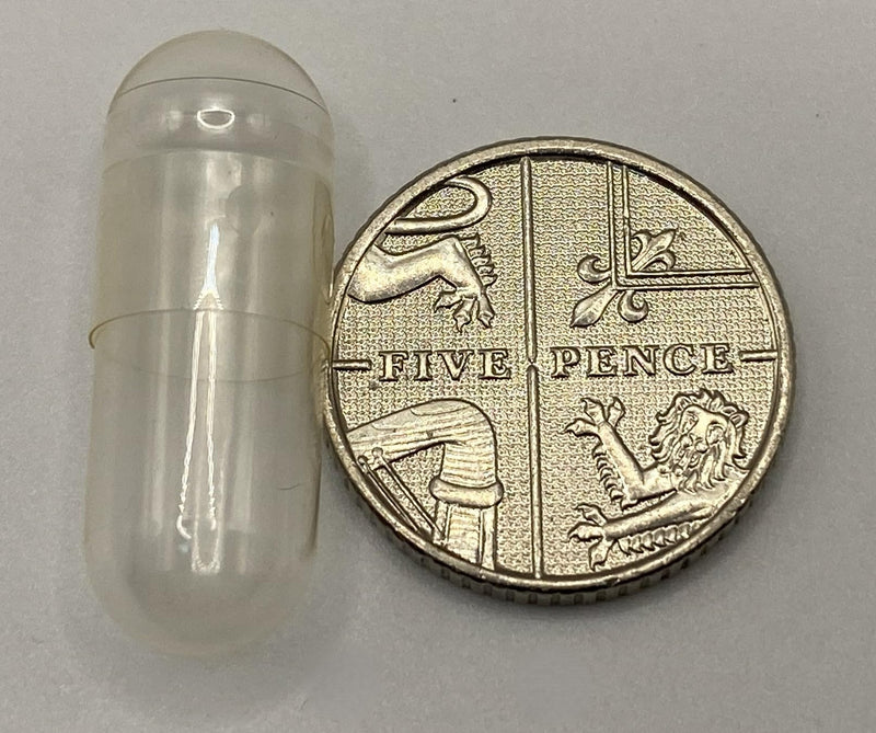 Empty Vegan Capsules Size 00 Clear - 1000 Pack | HPMC Vegetarian Plant-Based | Halal Kosher Gluten-Free Pill Cases for DIY Powder Filling