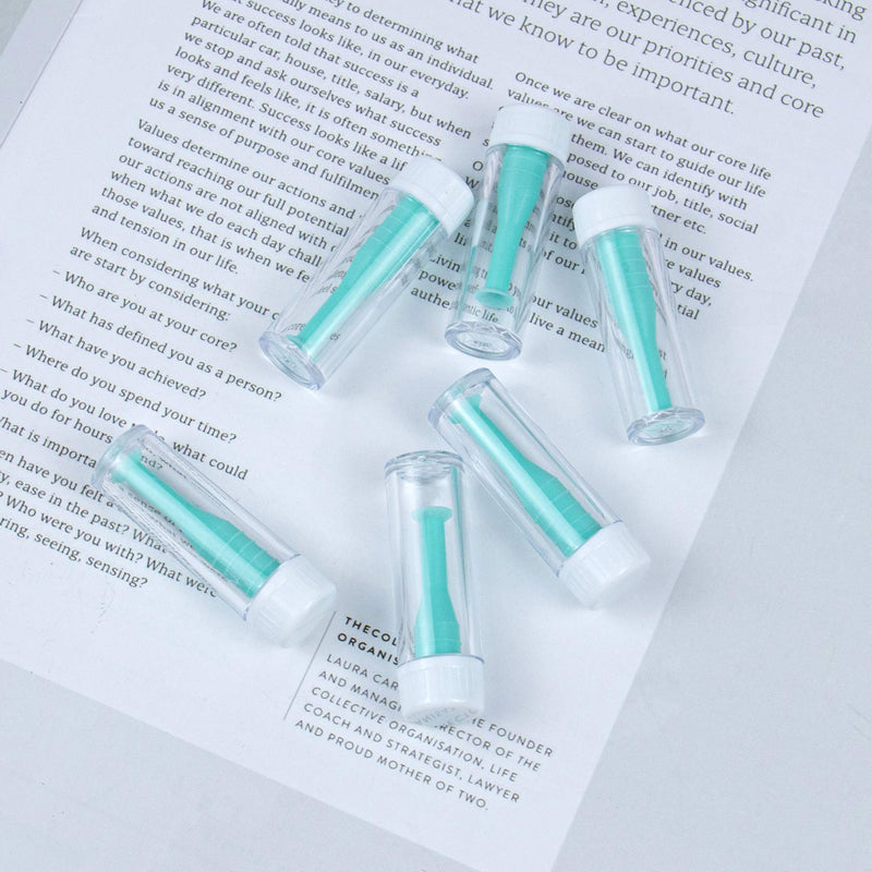 [Australia] - AUEAR, Pack of 10 Soft Silicone Contact Scleral Lens Insertion Tool Plunger Remover Contact Plunger for Soft Hard Lenses Green Color 