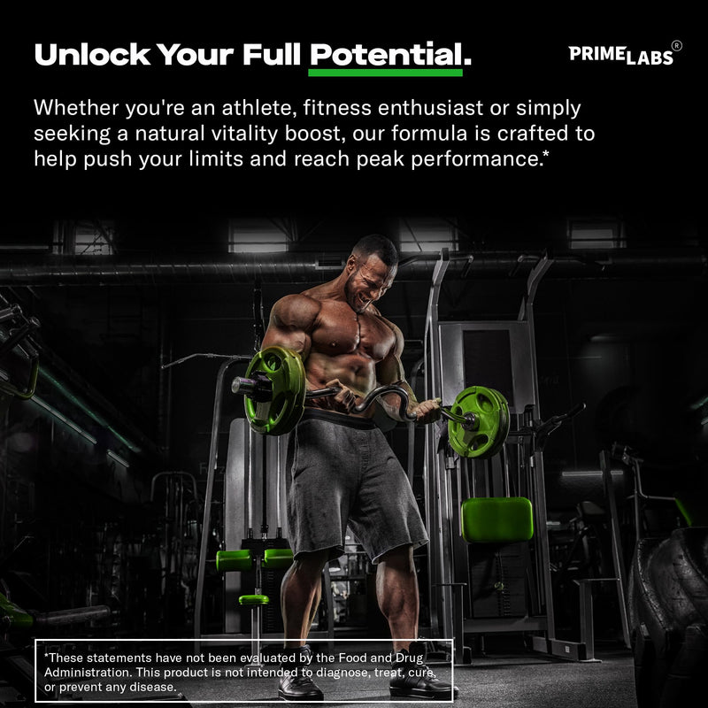 [Australia] - Prime Labs Tribulus Terrestris for Men 1300mg - Enhanced with 95% Saponins - Energy, Vitality, Strength - 120 Count 120 Count (Pack of 1) 