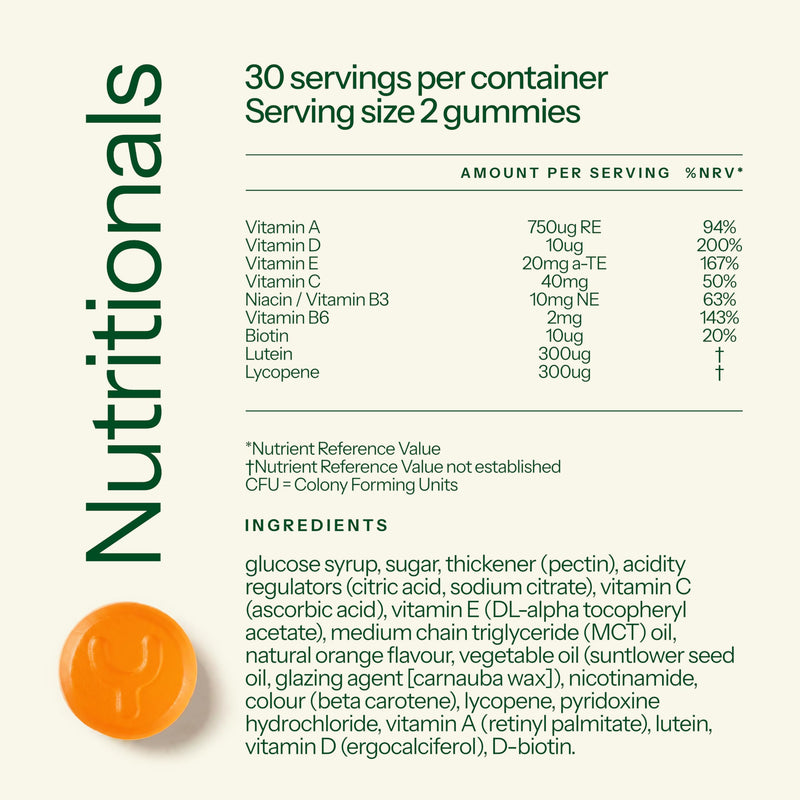 All Day Energy Multivitamin Gummies with Vitamins A, C, D & B6 for Energy, Immune & Nervous System Support, Supports Reduction of Tiredness & Fatigue, Orange Flavour, 60 Vegan Gummies 60 count (Pack of 1)