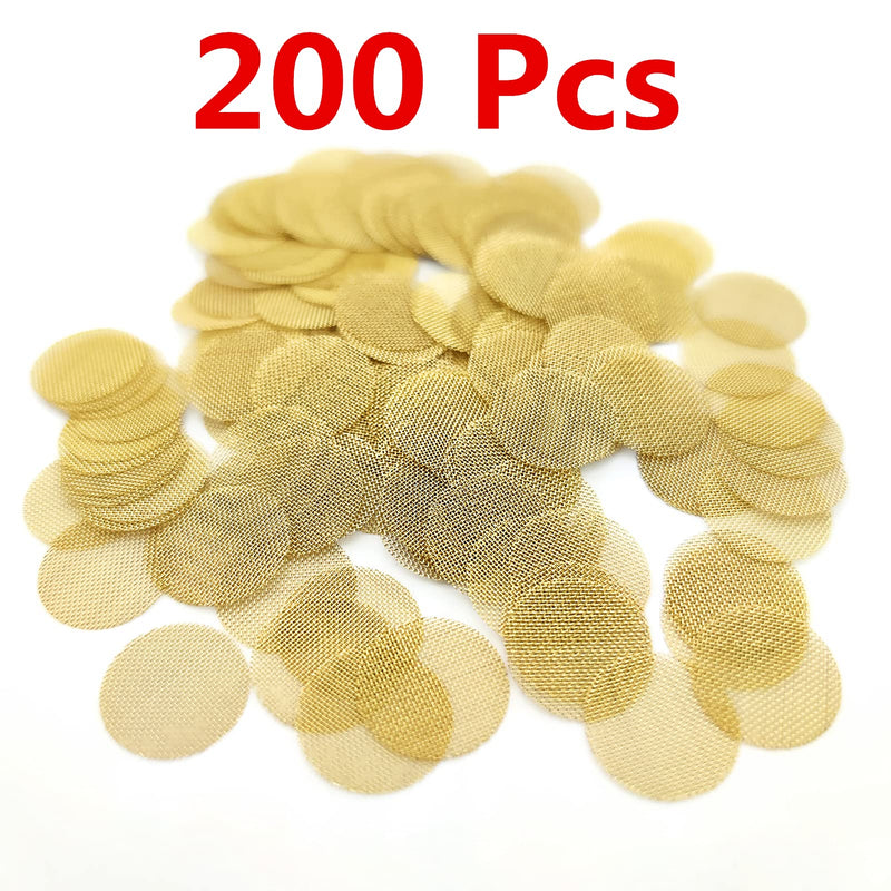 [Australia] - 200 Pieces Brass 3/4 Pipe Screens, 100% Brass 0.75 Inch Screens, Metal Screen with Black Storage Box 