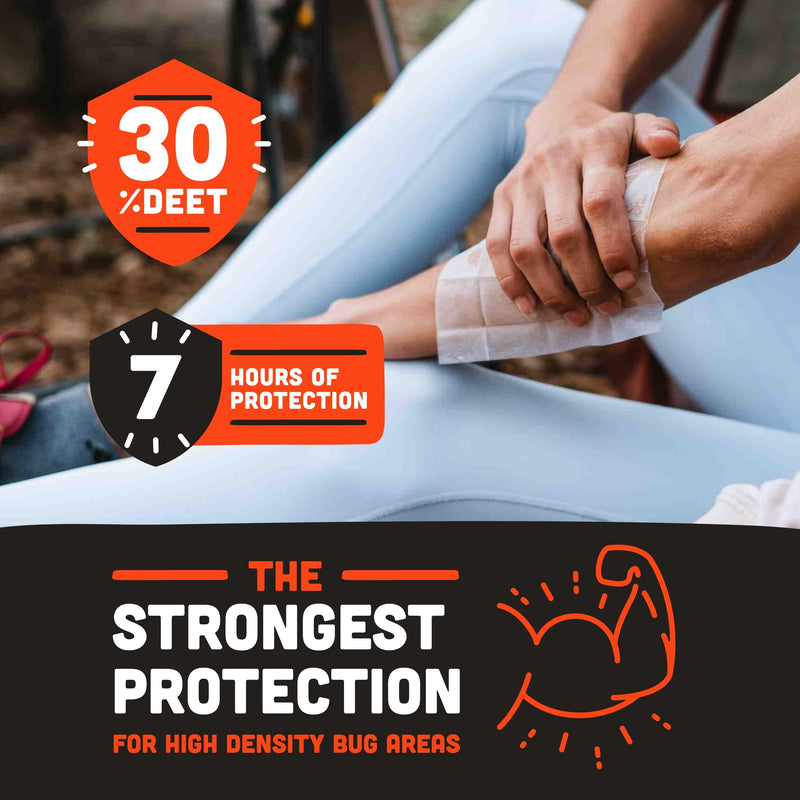 [Australia] - Ben's Tick & Insect Repellent Wipes - 30% DEET for Mosquitoes, Ticks & More - Up to 7 Hours of Protection - Alcohol- & Fragrance-Free - 12 Wipes (4 Pack) 