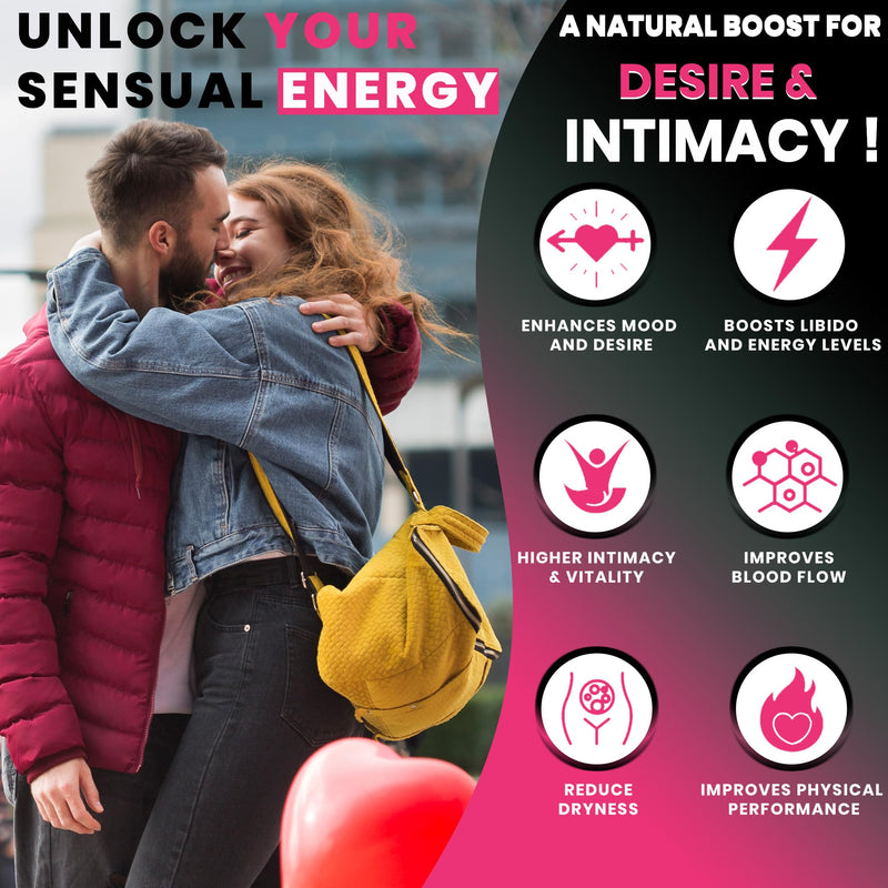 [Australia] - Female Libido Booster for Women | Female Enhancement | Horny Goat Weed 1000mg | Boost for Her | Natural Lubrication | Maca Tongkat ali | Natural & Safe 3rd Party Tested 
