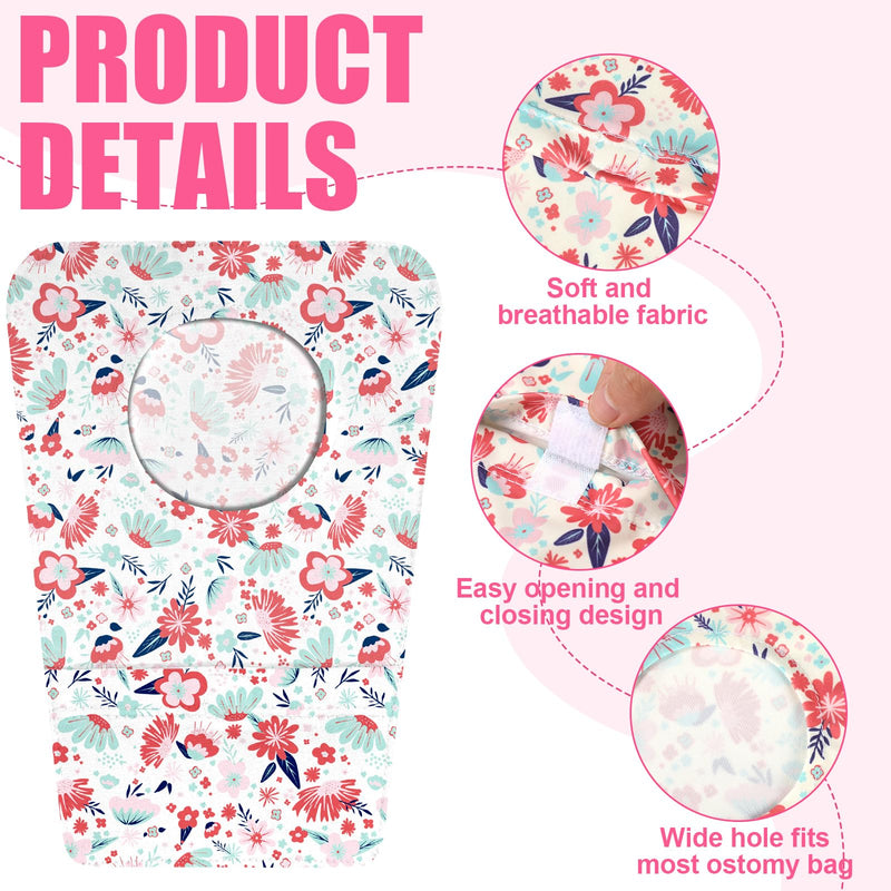 [Australia] - 14 Pcs Ostomy Bag Pouch Covers for Women Men with Round Opening Care Protector Shower Wraps Cover Odor Cute Style 