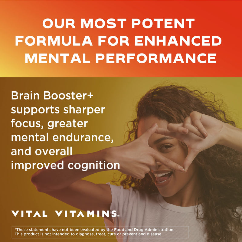 Vital Vitamins Brain Booster Plus + Biotin Complex Capsules