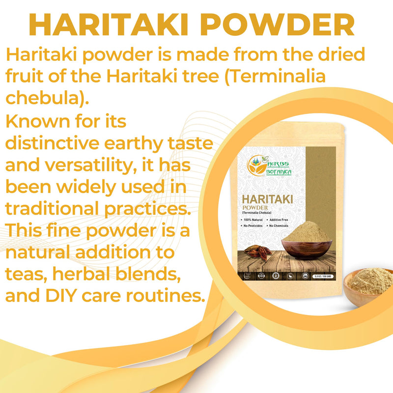 [Australia] - Haritaki Powder 100% Pure & Natural Terminalia Chebula Powder for Herbal Use ‚Äì Finely Ground Ayurvedic Triphala Herb for DIY Wellness & Beauty 5.3 oz Resealable Pack 