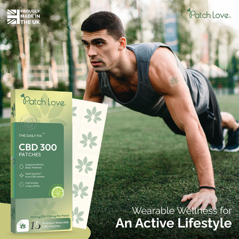 “The Daily Fix” CBD Patch - with OptiVie™ CBD Isolate 300mg, Bergamot Aromatherapy - Relaxation & Recovery Support - 15 Patches (20mg Each) - Vegan