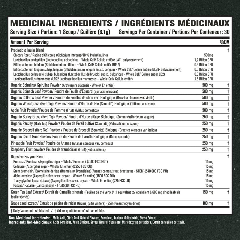[Australia] - Jacked Factory Green Surge Green Superfood Powder- Keto Friendly Greens Drink w/Spirulina, Wheat & Barley Grass, Organic Greens - Green Tea Extract, Probiotics & Digestive Enzymes - Sour Apple 30 Servings (Pack of 1) 