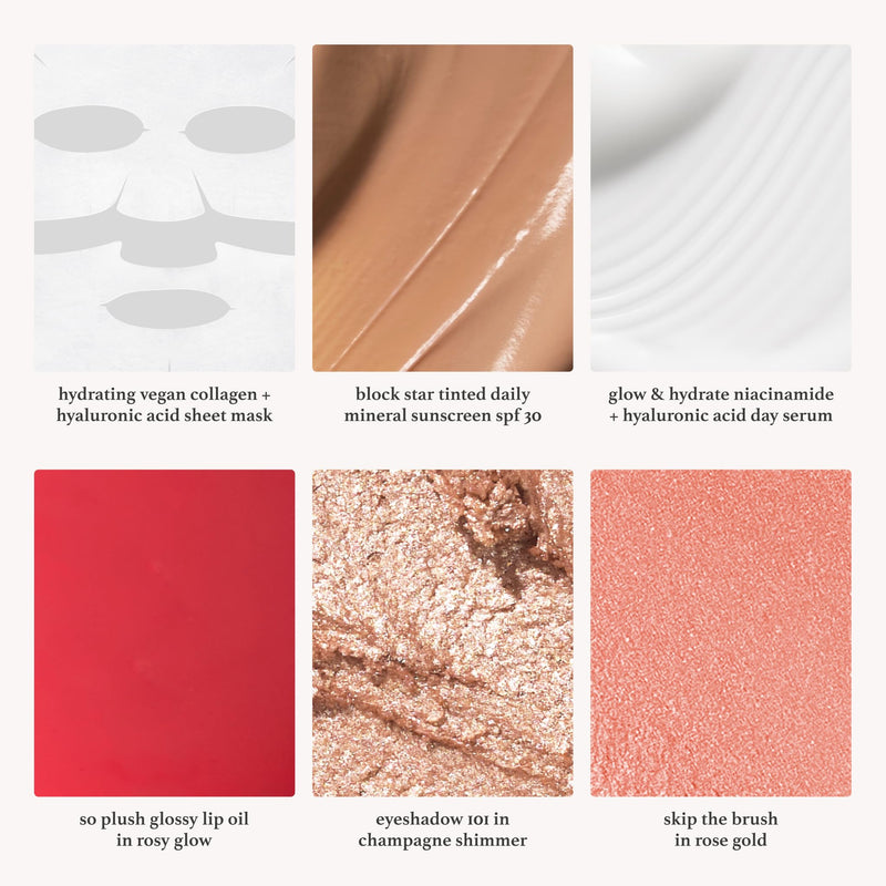 [Australia] - Bliss Bachelorette Makeup Kit - Hydrating Skincare & Makeup Set - Includes Julep Eyeshadow Stick & Bliss Glow Serum Skincare 