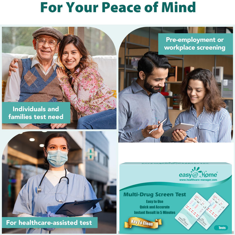 [Australia] - Easy@Home Multi-Drug Screen Test: 10 Pack Urine Drug Tests Kit, Testing AMP/BZO/COC/THC/MET/MOR/BAR/MDMA/PCP/MTD, Instant Drugs Test Kits Including Sensitive Marijuana Test, #EDOAP-3104 