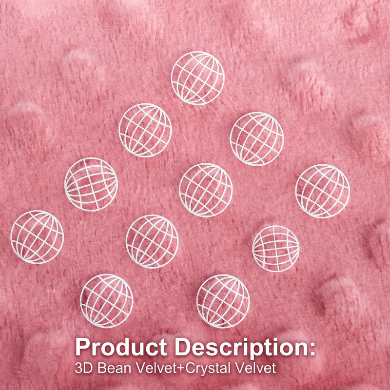 XL Fidget Blanket for Adults with Dementia 45x65cm, Sensory Mat & Adult Activities, Alzheimer's Aids & Elderly Gifts, 3D Bubble & Crystal Velvet (Hot Pink) Hot Pink