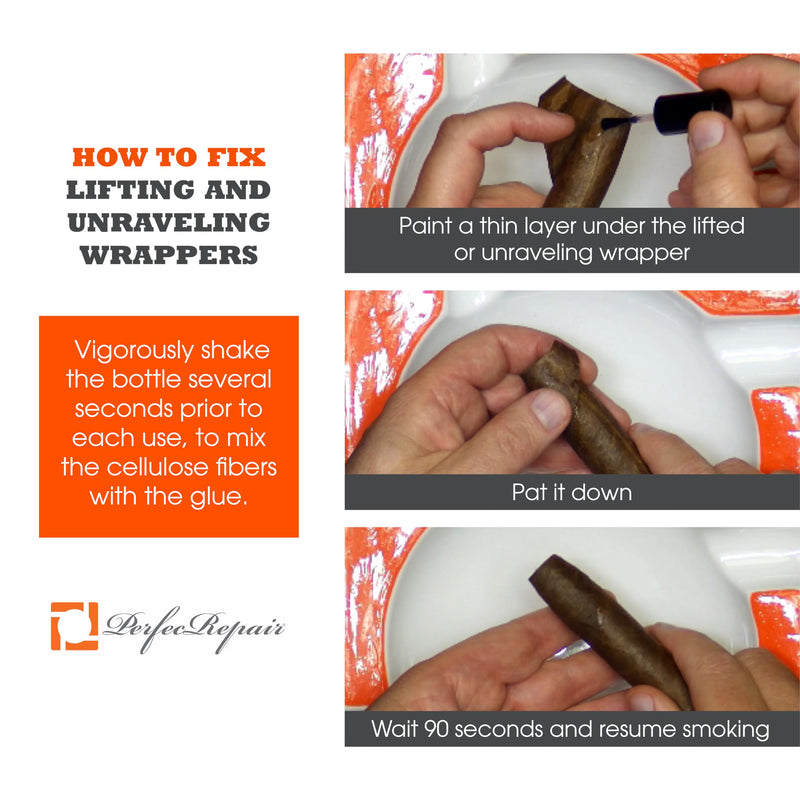 [Australia] - Perfec - PerfecRepair Cigar Repair Glue and Crack Sealer, Quickly Repair Damaged Cigar Wrappers, Compact and Portable 4ml Bottle 