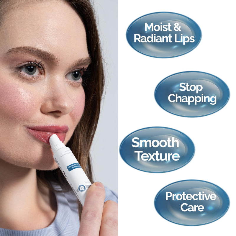Mineaderm Moistherapy Lip Balm – Ultra-Nourishing Lip Treatment with Shea Butter, Coconut Oil, Ceramides & Vitamin E – For Dry, Cracked Lips – 0.5 fl. oz