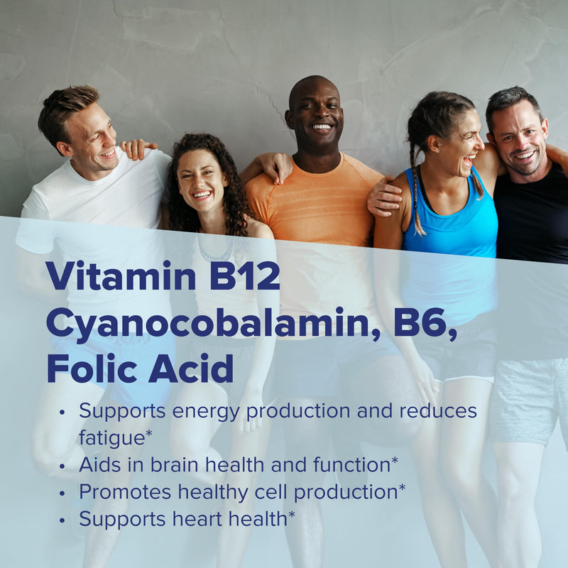 Superior Source No Shot Vitamin B-12 Cyanocobalamin 10000 mcg, B-6, Folic Acid 1200 mcg - Support Brain & Heart Health - Aids Natural Energy Levels - 60 Sublingual Dissolving Tablets | Sublingual B-12 Methylcobalamin Formula with B-6 and Folic Acid Sup...