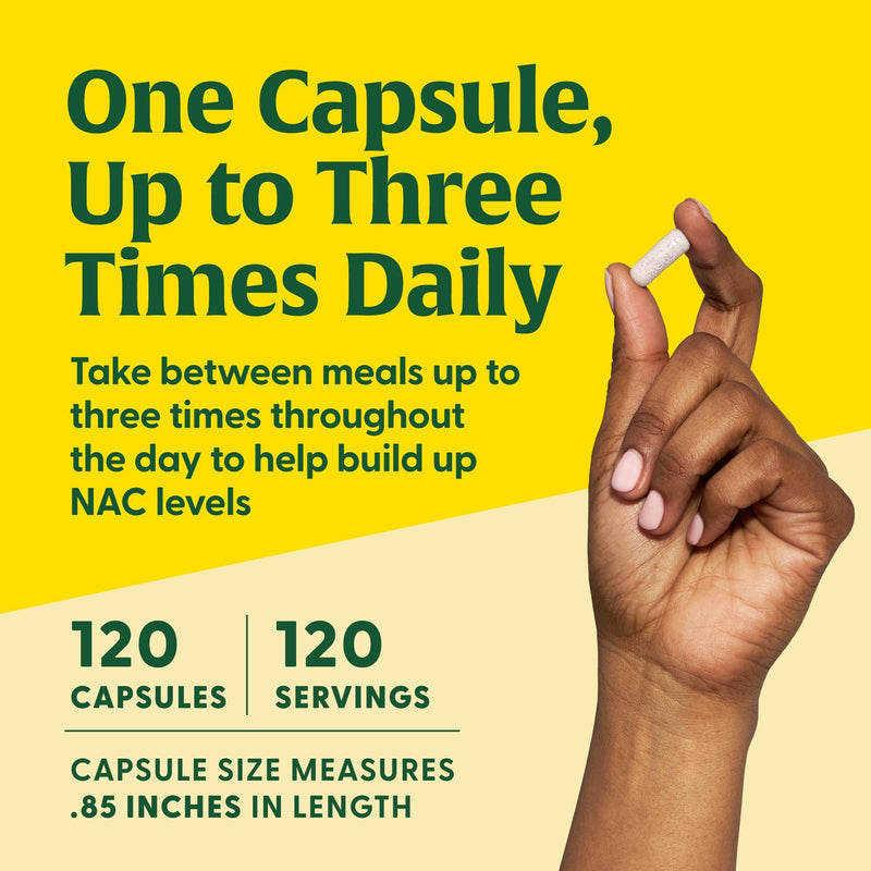 [Australia] - MegaFood NAC Supplement N-Acetyl Cysteine 600mg Per Serving - Promotes Production of Glutathione - Liver Support & Immune Support Supplement - Vegan, Non GMO - 120 Capsules, 120 Servings 