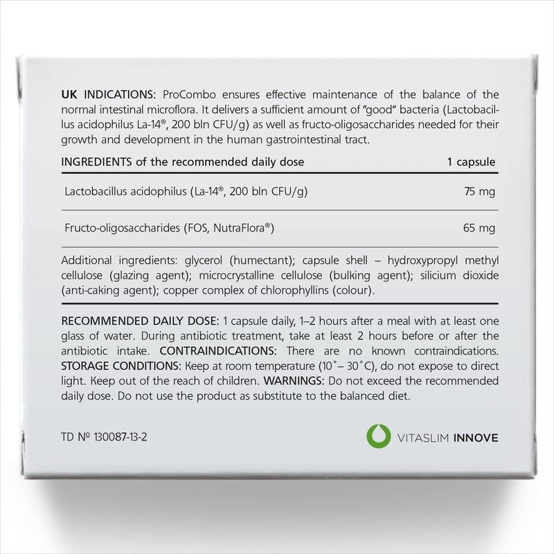 ProCombo – The smart synbiotic with targeted Directing of Good Bacteria. Double Capsule Liquid Formula for Fast Results. 1 Capsule a Day! Laboratory Tested (10 Capsules) 10 Capsules