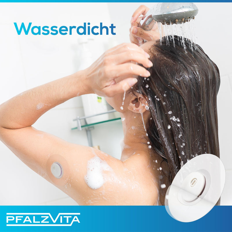 [Australia] - PFALZVITA® Freestyle Libre 3 Plasters - Pack of 25 Premium Waterproof Fixing Plasters for Freestyle Libre 3 Sensor - Skin-Friendly Self-Adhesive Extra Hold 14 Days without Glue in the Middle (Transparency) Transparency 