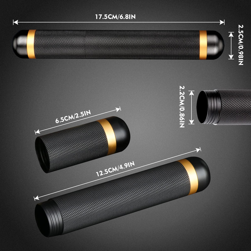 [Australia] - Scotte Aluminum Cigar Tube Elegant Cigar Holders 2 Colors (Black) Black 