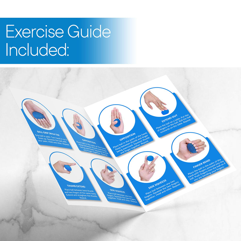 [Australia] - RMS 4-Pack Hand Exercise Balls - Physical & Occupational Therapy Kit for Strengthening Grip & Reducing Stiffness - Arthritis Pain Relief Exerciser for Rehabilitation, Fidget, Stress Relief 