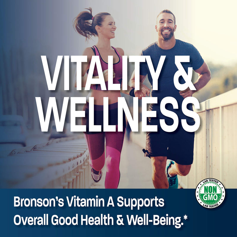 Bronson Probiotic 50 Billion CFU + Prebiotic with Apple Polyphenols & Pineapple Fruit Extract + Vitamin A 10,000 IU Premium Non-GMO Formula
